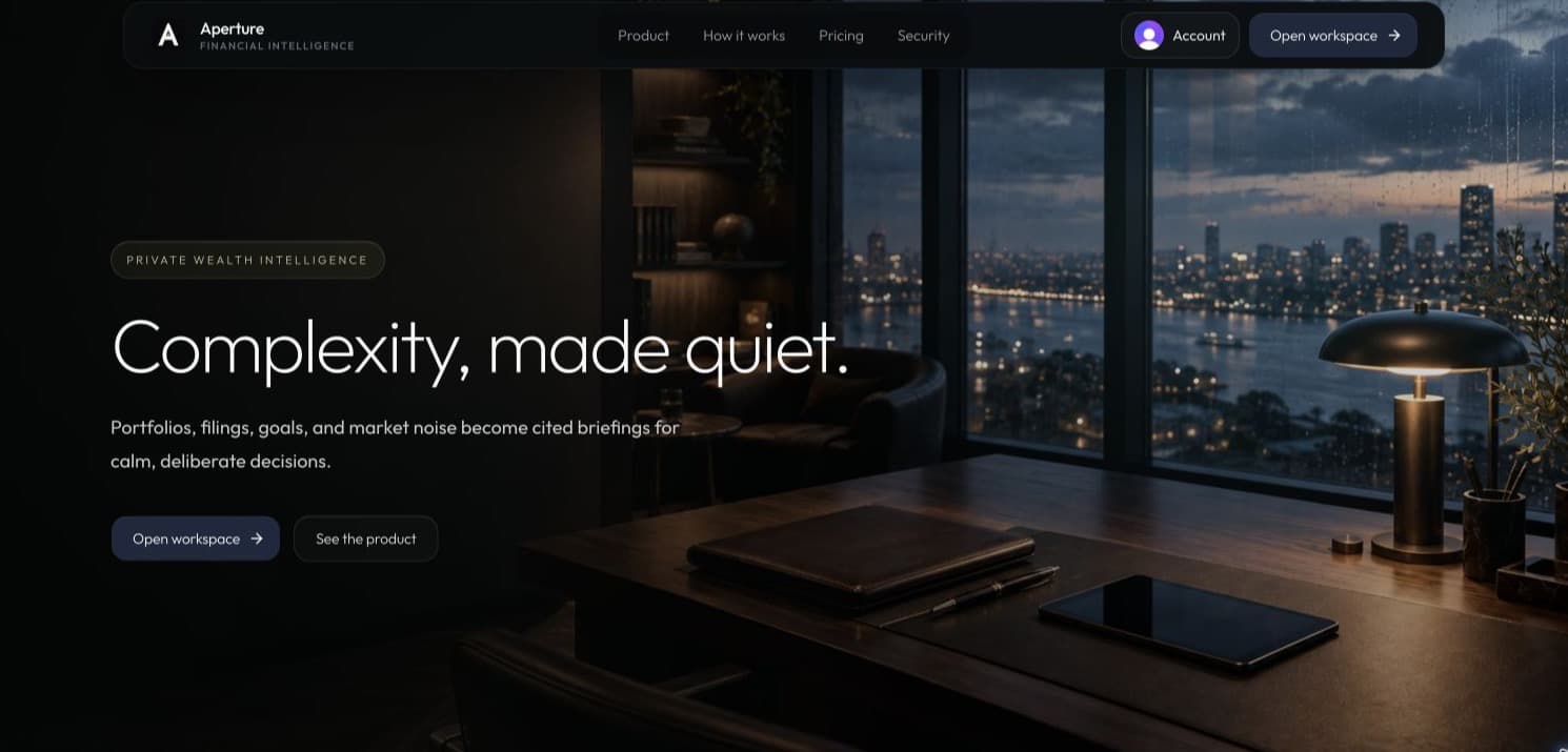 Aperture Financial Intelligence preview