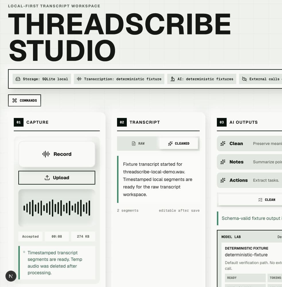 ThreadScribe Studio preview