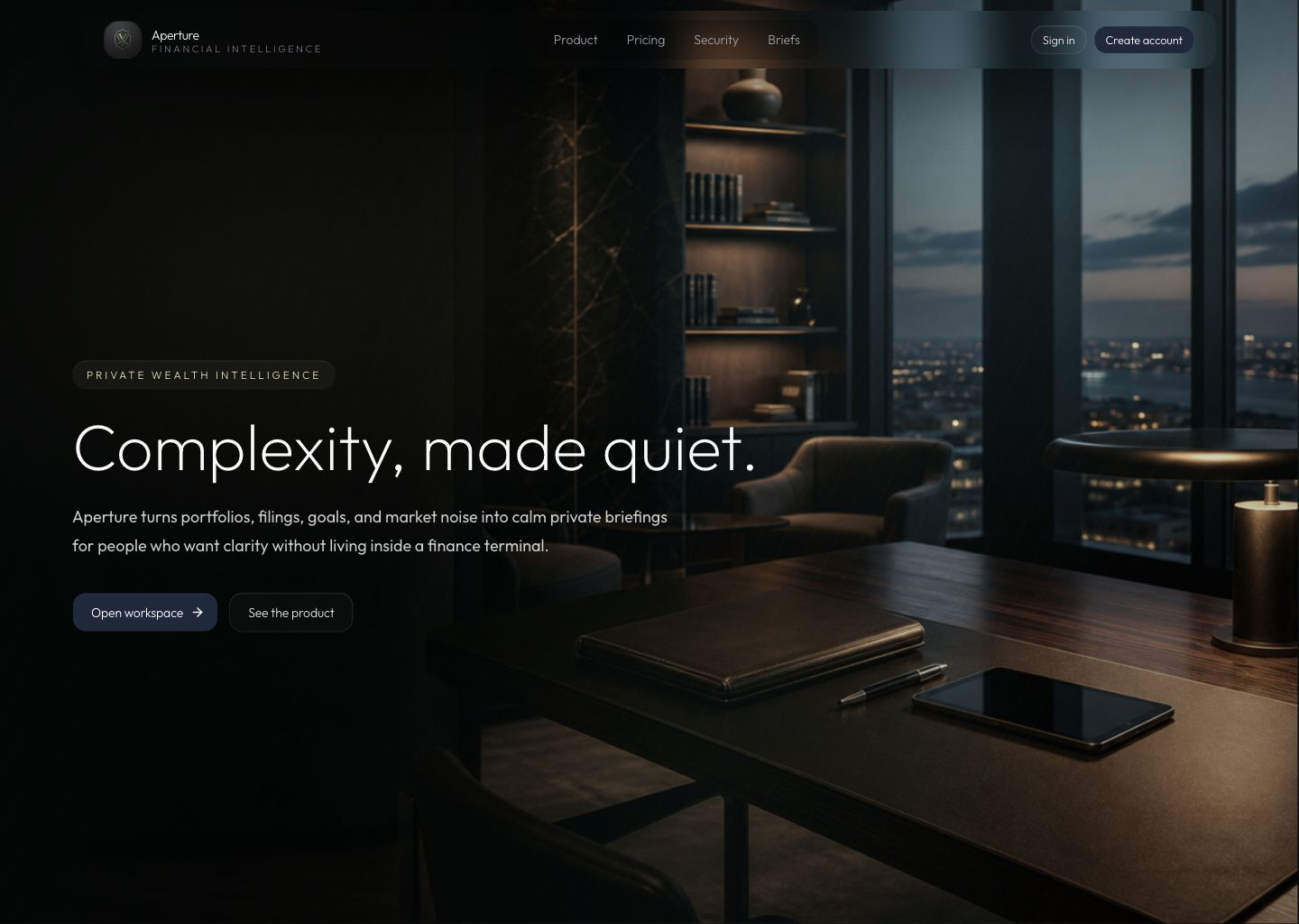 Aperture Financial Intelligence preview